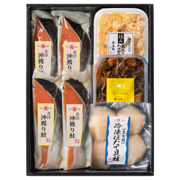 北洋沖獲り鮭（焼用甘塩）と海の幸詰合せ　OSVH54