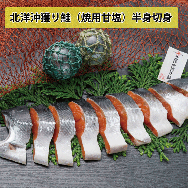 北洋沖獲り鮭（焼用甘塩）半身切身＜袋詰＞　900g（約10切）OSF90
