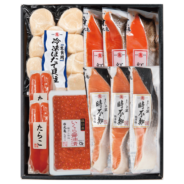 活〆時不知・沖獲り紅さけ五彩詰合せ　VTB150