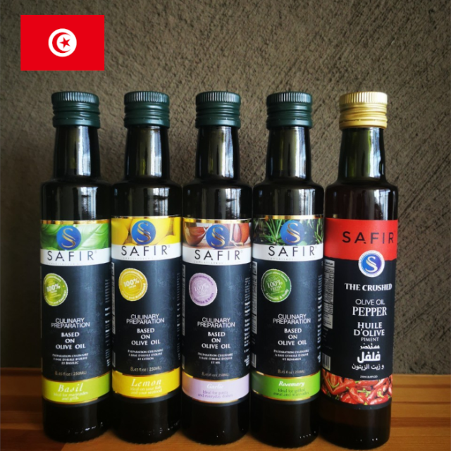【次回入荷未定】サフィール フレーバードオリーブオイル バジル / レモン / ガーリック / ローズマリー / レッドペッパー(赤唐辛子)