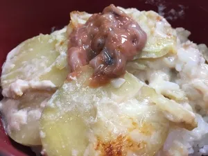 塩辛とポテトのグラタン
