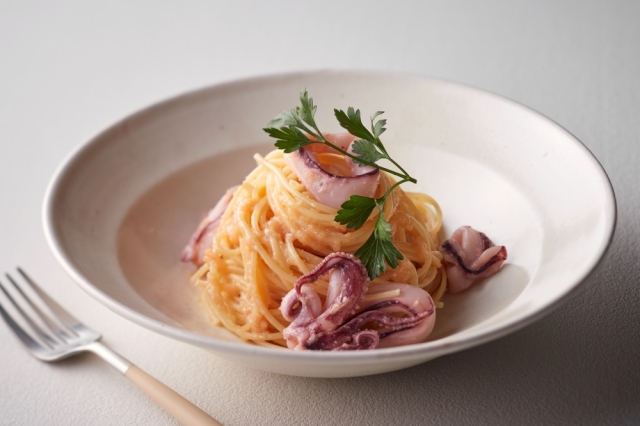 いかと明太子のパスタソース