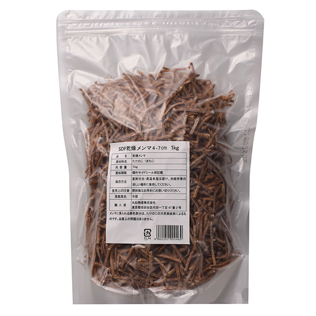 【101523】SDF細切原袋（乾燥メンマ）4～7cm 1kg