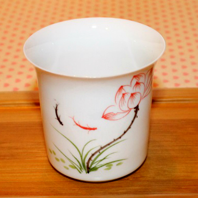 　景徳鎮　茶器【茶杯　湯呑】　ピンク