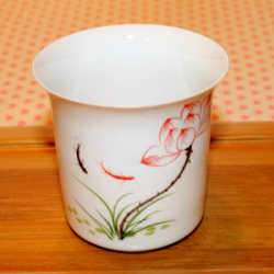 　景徳鎮　茶器【茶杯　湯呑】　ピンク