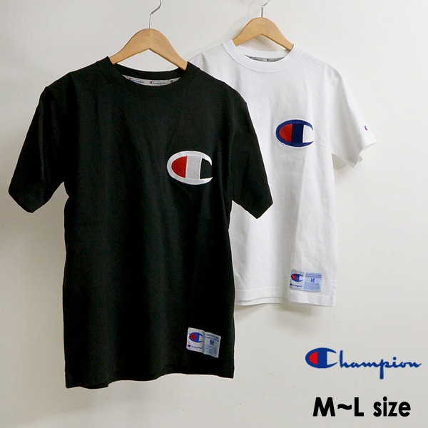 期間限定★40％OFF チャンピオン　C3-F362-L(M) BIG LOGO T-SHIRTS　メンズ　半袖　Tシャツ　ビックロゴ　プリント　 シンプル Champion 1000886 ppd20 megaメンズ