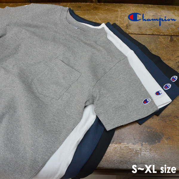 メール便可 チャンピオン C3 M349 L M Xl M Basic S S Pocket T Shirts メンズ レディース トップス 半袖 ポケt ポケット 無地 シンプル Champion 1000887 公式 Marumiya World 本店