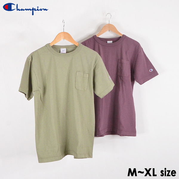 送料無料 チャンピオン カラーポケット半袖tシャツ メンズ 半そでtシャツ ポケt 無地 トップス シンプル Champion T1011 C5 V305 Mmxl メール便可 公式 Marumiya World 本店