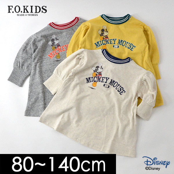 110cmマデメール便可 エフオーキッズ R M13 Dyワンピース キッズ ベビー トップス ワンピ チュニック 長袖 プリント ディズニー ミッキーマウス カジュアル 女の子 女児 子供服 F O Kids 公式 Marumiya World 本店