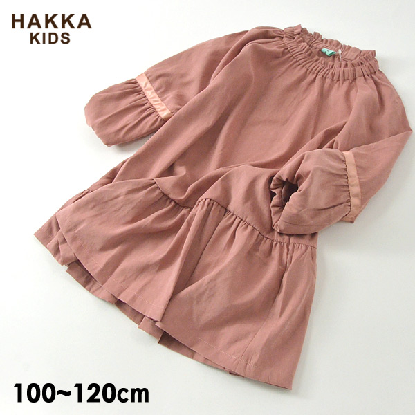 ハッカキッズ 02120494-12M フリルポイント9分袖ワンピース[100-120  