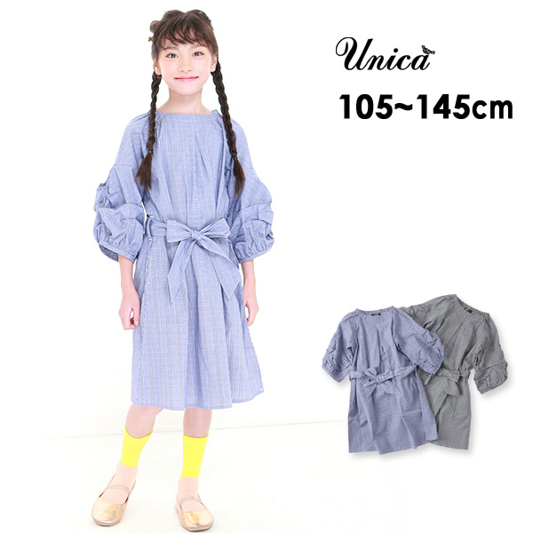30 Off メール便可 ユニカ 1 0106 1 M14 チェック柄袖ボリュームワンピース キッズ トップス ワンピ グレンチェック 女の子 子供服 Unica Salesaleセールバーゲン 公式 Marumiya World 本店