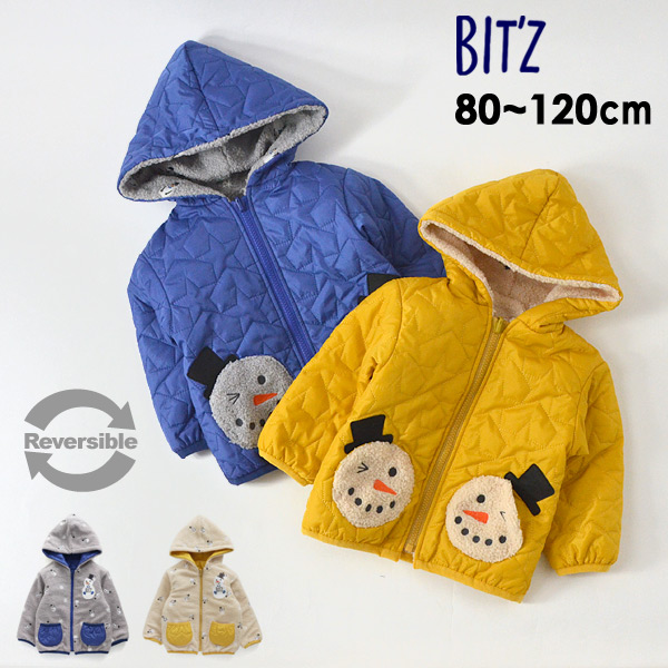 Off ビッツ B Mg リバーシブル防寒ジャケット キッズ ベビー トップス アウター 長袖 総柄 雪だるま アウター ジャンパー 子供服 Bitz Faw T Salesaleセールバーゲン 公式 Marumiya World 本店