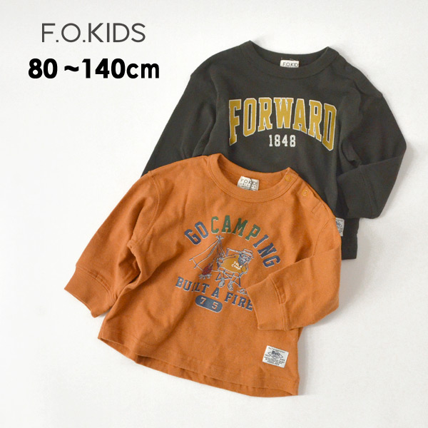30 Off アメカジプリント長袖tシャツ キッズ ベビー 長袖 ロンt カットソー ロゴプリント トップス 男の子 おとこのこ 子供服 子ども服 こどもふく F O Kids エフオーキッズ R M14m メール便可 22ss K T Salesaleセールバーゲン 公式 Marumiya