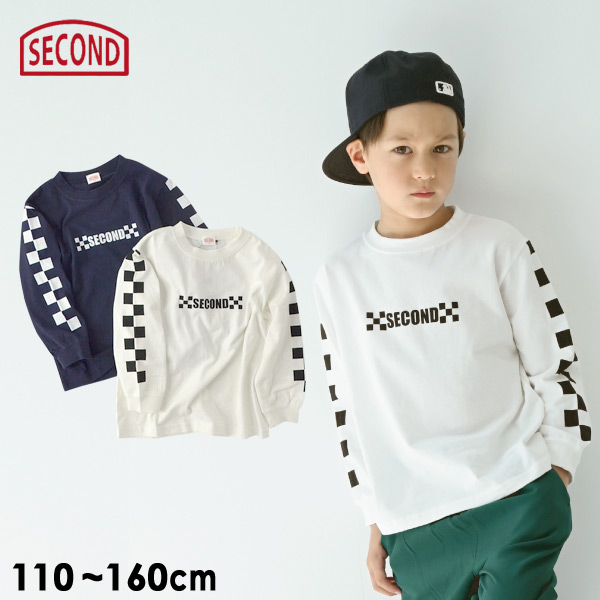 ロンT150cm 確認用 40％OFF】チェッカーフラッグプリント長袖Tシャツ キッズ ジュニア