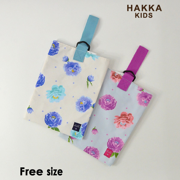 メール便可 ハッカキッズ Fm ビオニープリントシューズバッグ キッズ シューズケース シューズ袋 花柄 女の子 入園 通園 入学 通学 幼稚園 保育園 小学校 子供 Hakka Kids 公式 Marumiya World 本店