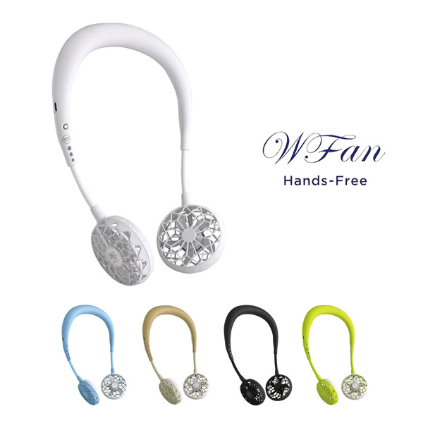 【メール便不可】スパイス DF201-MG ダブルファン ver2.0 メンズ レディース ポータブル扇風機 ハンズフリー 首掛け扇風機 携帯用 熱中症対策 大人用 乾電池式 充電式 角度調節可能 SPICE 7009653