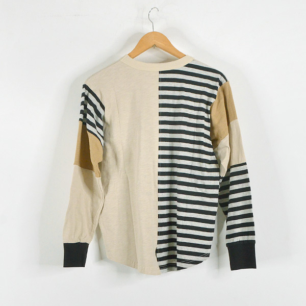 長袖ボーダーの服 レイヤード風ボーダー長袖Tシャツ(90cm 黒): キッズ - ナルミヤ