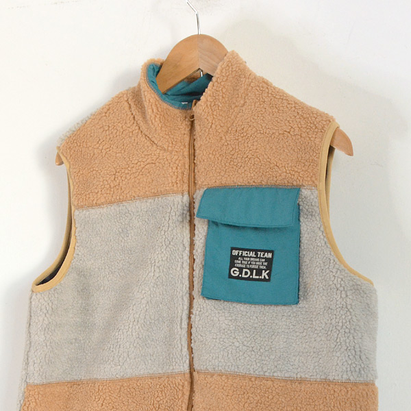 50％OFF】ボアジップアップベスト メンズ ボアベスト アウターベスト