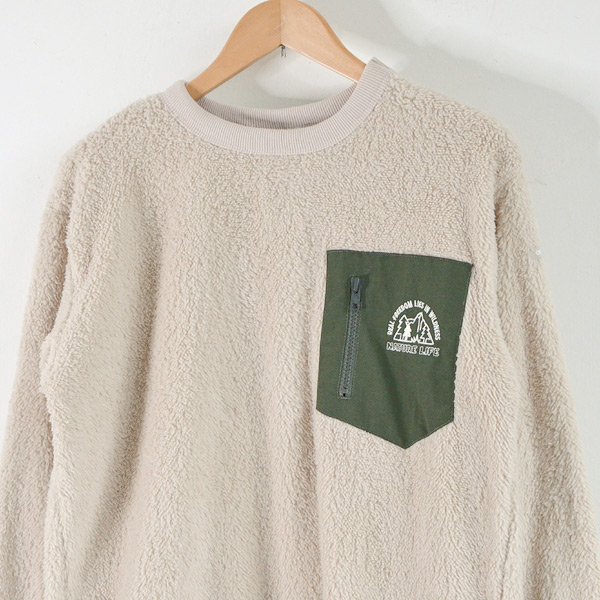 50％OFF】ダブルボアポケットプルオーバー メンズ トップス ボアプル