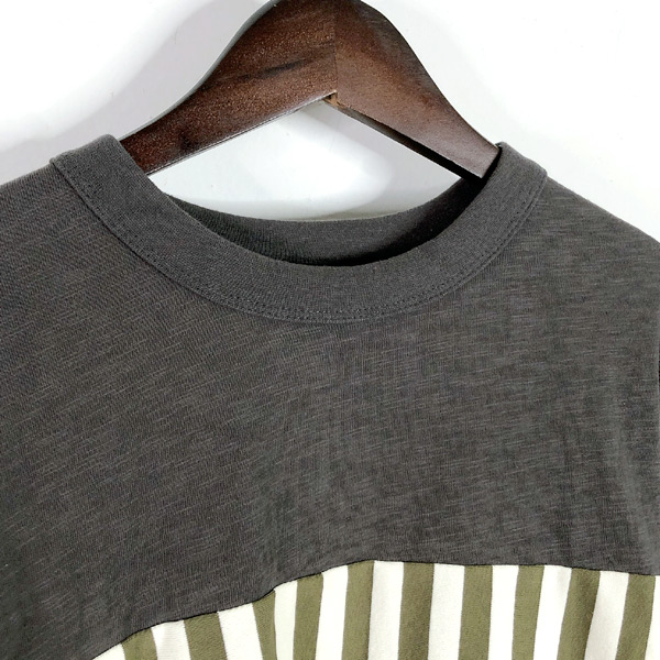 ドッキングボーダー長袖Tシャツ メンズ ジュニア トップス ロンT