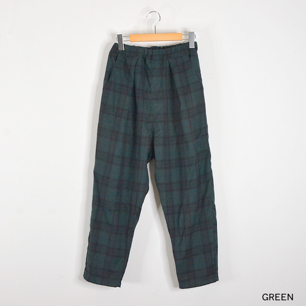 メール便可 ニードルワークス a Mmm Stretch Check Tuck Pants ストレッチチェックタックパンツ レディース ボトム ボトムス 長パンツ 長ズボン ずぼん タータンチェック グレンチェック Needle Works 023 公式 Marumiya World 本店