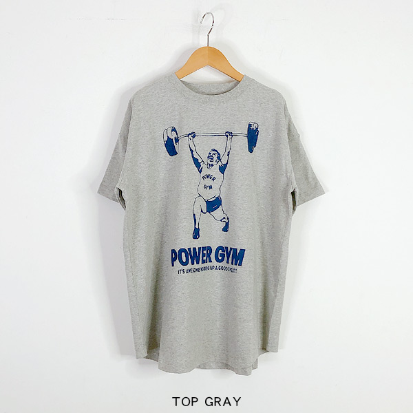 天竺POWER GYM Tシャツ レディース トップス 半袖Tシャツ 半そで