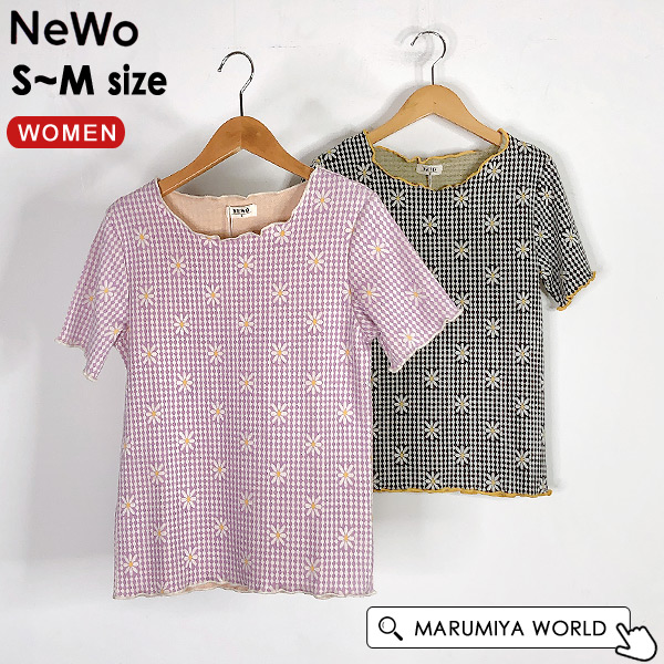 メロウジャガードTシャツ レディース トップス 半袖Tシャツ 花柄