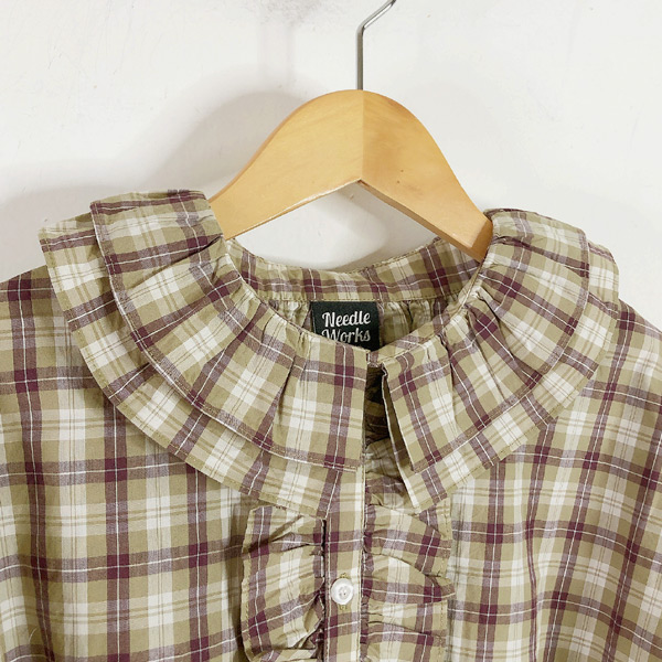 Meltie トップス ブラウス　チェック チェックローンガーリーシャツ レディース トップス 長袖