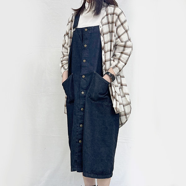バスケット 驚くほど柔らかい！井原デニムを使ったエプロンジャンスカ