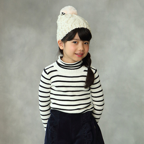 期間限定☆60％OFF セラフ S513048-11M14 ボーダーリブニット キッズ  