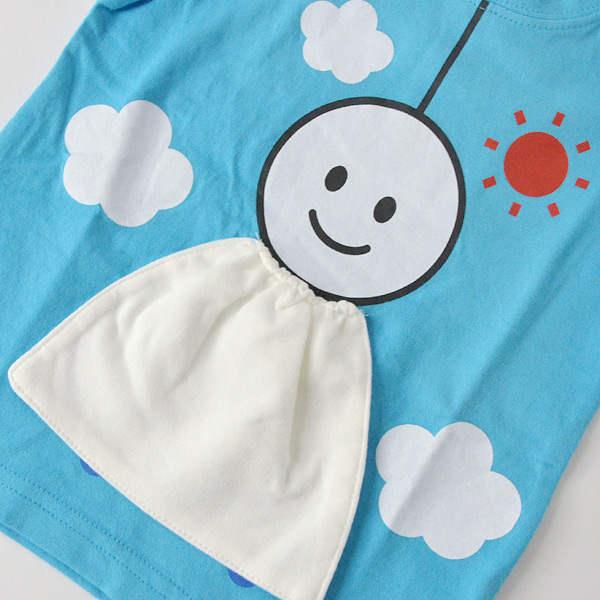 メール便可 チークルーム 11m てるてる坊主半袖tシャツ キッズ ベビー トップス プリント かわいい 知育 ギフト お祝い 男の子 女の子 子供服 Cheek Room 公式 Marumiya World 本店