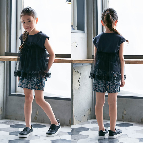 期間限定☆60％OFF オトナト E207149-14M チュールドッキングTシャツ