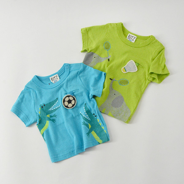 子供用品 キッズ用品 子供服 70％OFF】ビッツ B207079-12M 4色2柄pt Tシャツ キッズ ベビー
