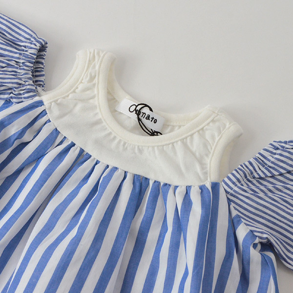 オトナト 12m14 オフショルダーワンピース キッズ ベビー トップス 半袖 ストライプ ワンピ 子供服 Otonato 公式 Marumiya World 本店