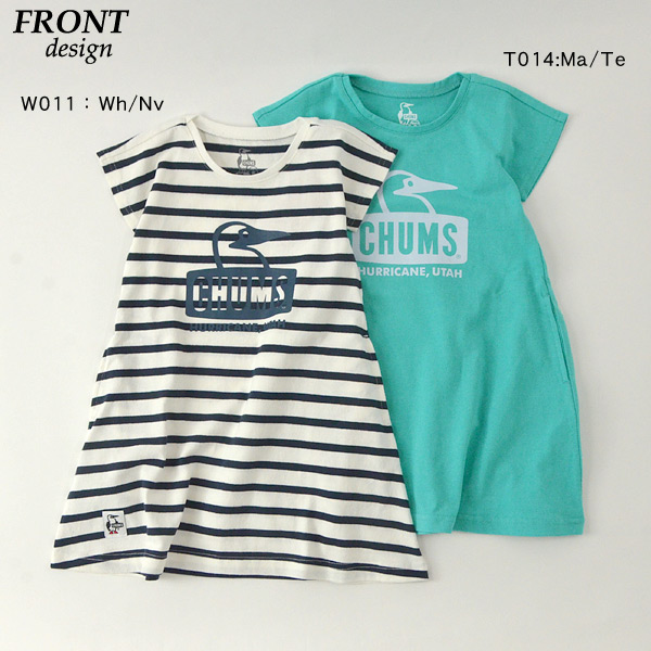 メール便可 チャムス Ch21 1144 Mlmxl Kids Boobyface Dress キッズブービーフェイスドレス キッズ ベビー トップス 半袖ワンピース カットワンピ 女の子 子供服 Chums 公式 Marumiya World 本店