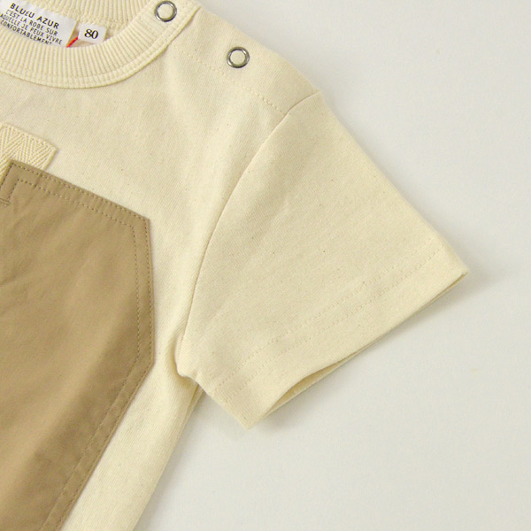 期間限定☆60％OFF ブルーアズール C21028-02-90m13m WポケットTシャツ