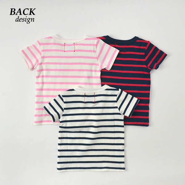 メール便可】リー 9188536-11m14m ボーダーTシャツ キッズ