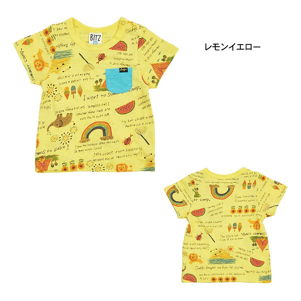 ♡ピッピ♡　夏物 まとめ売り 44点!! 100 男の子 キッズ お得 メール便可】ビッツ B207070-12mm 夏休み柄半袖Tシャツ キッズ