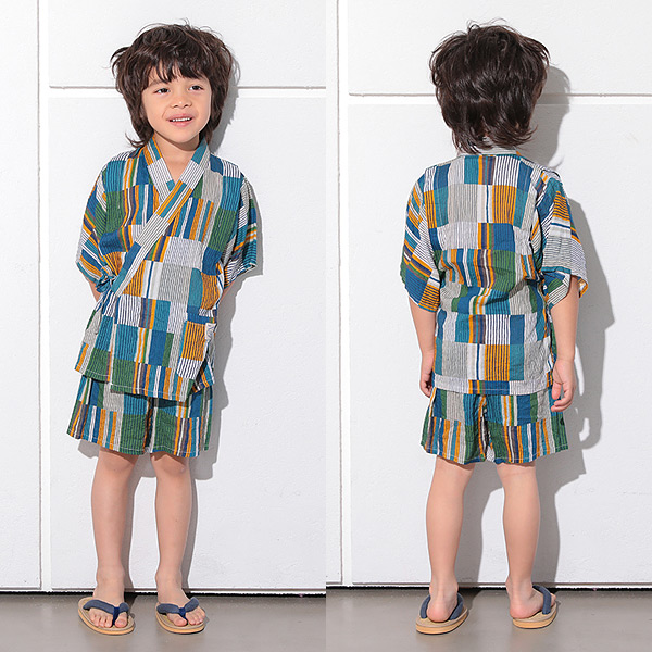 メール便可 オーシャンアンドグラウンド M13m 甚平スーツhand Grafity キッズ ベビー ジンベイ じんべい じんべえ ジンベエ 男の子 トラッド モダン 子供服 Ocean Ground 公式 Marumiya World 本店