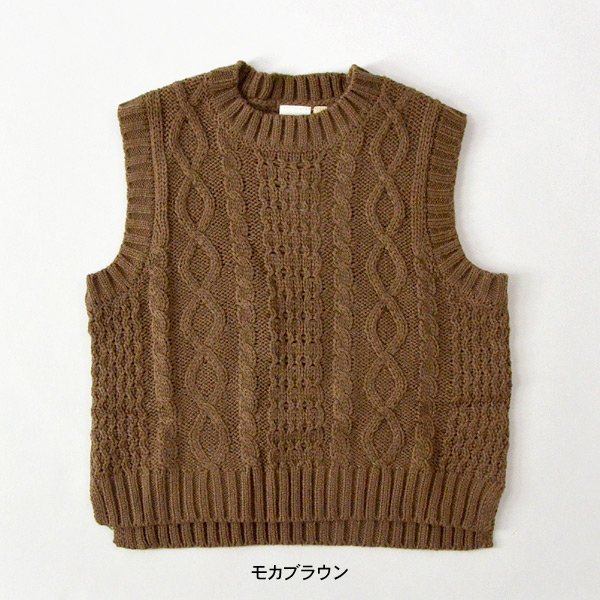 Off プティパ Ptp M11m14 ゆったりニットベスト キッズ ベビー 縄編み ケーブル シンプル 無地 男の子 女の子 子供服 Petit Pas Salesaleセールバーゲン Faw 公式 Marumiya World 本店