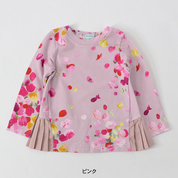 20％OFF】ハッカキッズ 02956403-m10m12 ローズペタルプリント裏起毛 