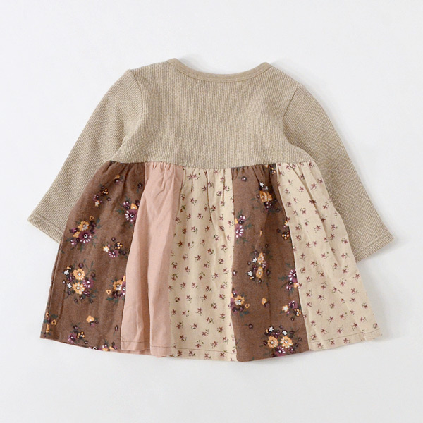 apolina kids パッチワークワンピース 5-7y（パッチワーク