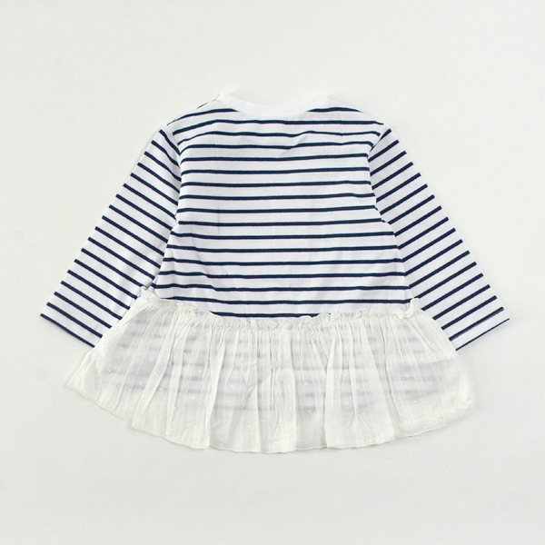 bibiy. フリル ペプラム　半袖シャツ ネイビー　pop up限定 bibiy. フリル ペプラム 半袖シャツ ネイビー pop up限定