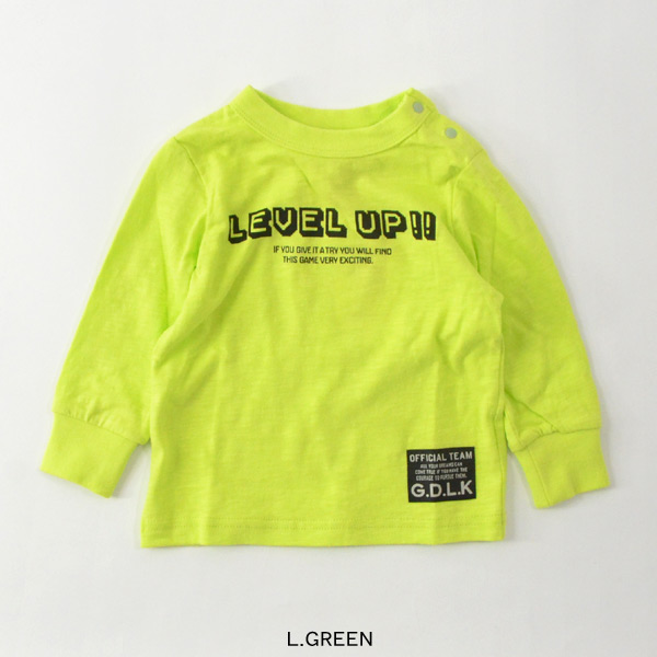 送料無料】スラブ天竺ゲームロゴTシャツ キッズ ロンT Tシャツ