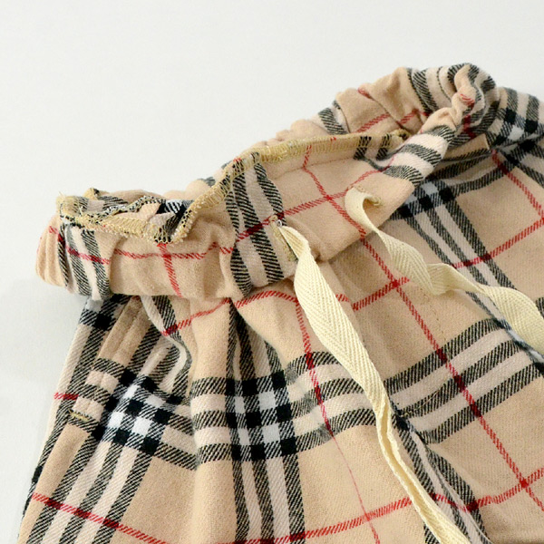 50％OFF】チェック柄ワイドタックパンツ キッズ 長ズボン 長ずぼん 