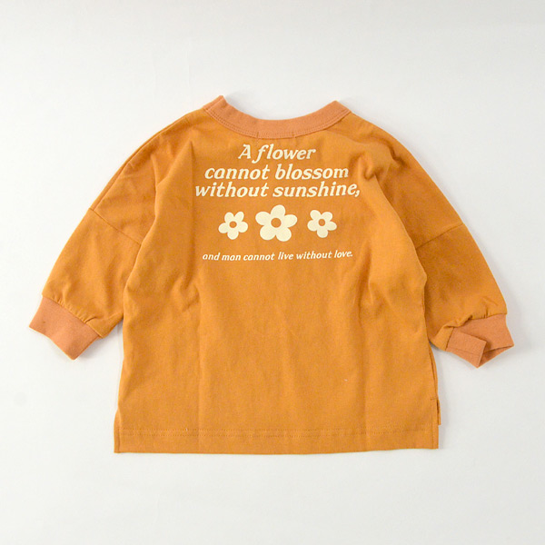 送料無料】ハート・フラワー長袖Tシャツ キッズ トップス ロンT 長袖