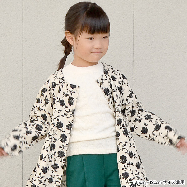 ふくれジャカードハーフジップ ブークレ ジャガード ハーフZIP 長袖