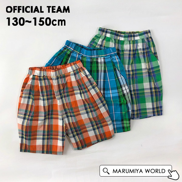 【  GOLF】チェック柄シャツ＆ショートパンツM KG-ALEX パステルチェック柄アジャスター付きハーフパンツ