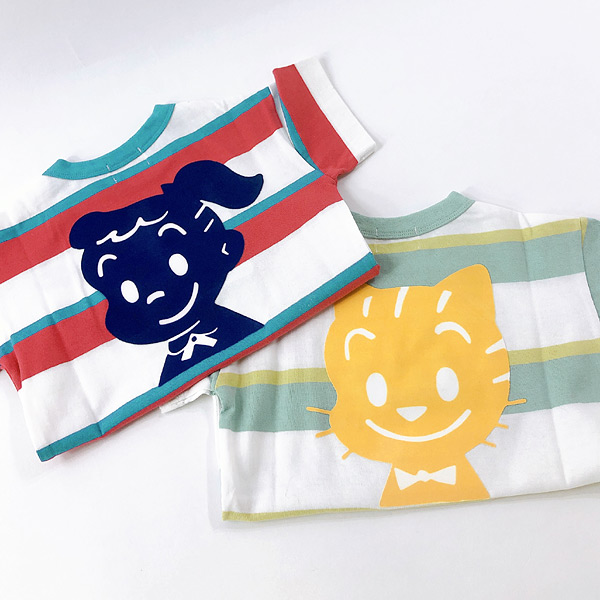 OSAMU GOODSコラボボーダーTシャツ キッズ ベビー トップス 半袖T