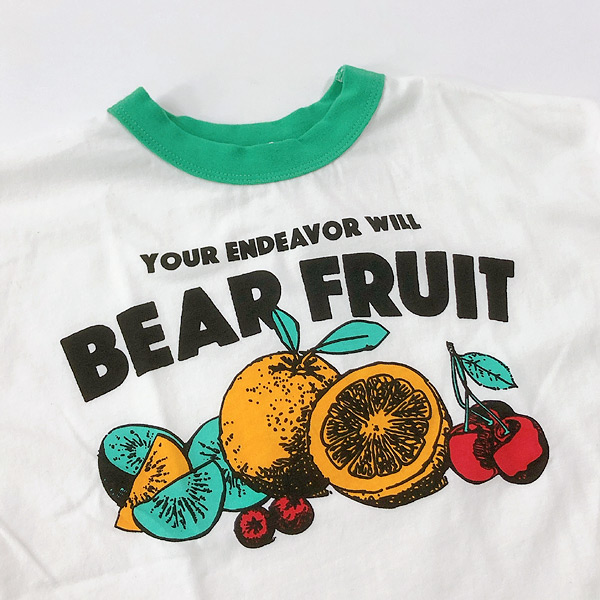 フルーツTシャツ キッズ ベビー トップス 半袖Tシャツ リンガーT
